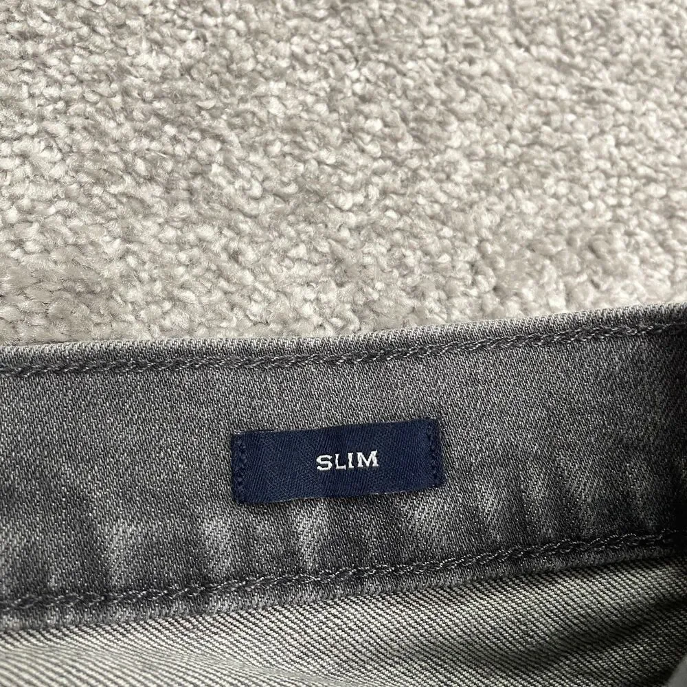 J.Crew Flex Slim Fit Denim Jeans Mens 29x32 Black Charcoal Wash Casual Cotton